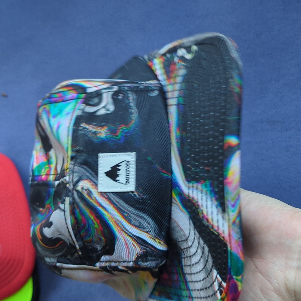 Burton Black and Multicolor Swirl Cap